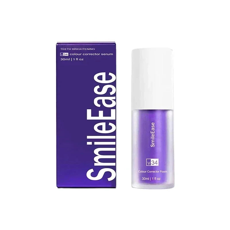 SMILEKIT V34 Purple Whitening Toothpaste Remove Smoke Stain Remove Stains Reduce Yellowing Care For Teeth Gums Fresh Breath