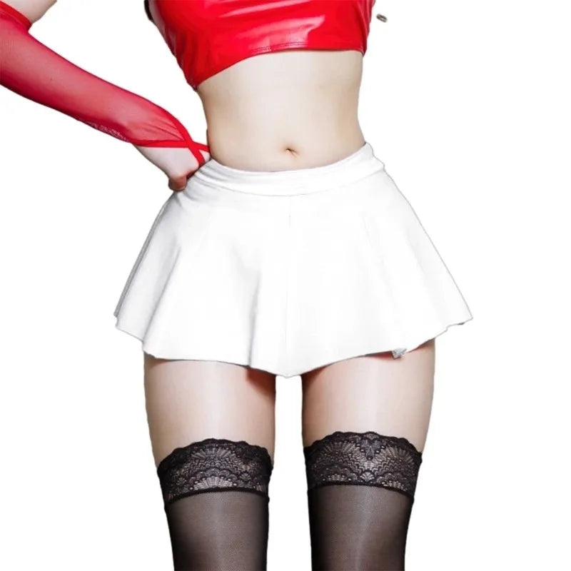 “Sexy & Stylish PU Leather Mini Skirt – Perfect Clubwear Look That Stands Out | 449B”