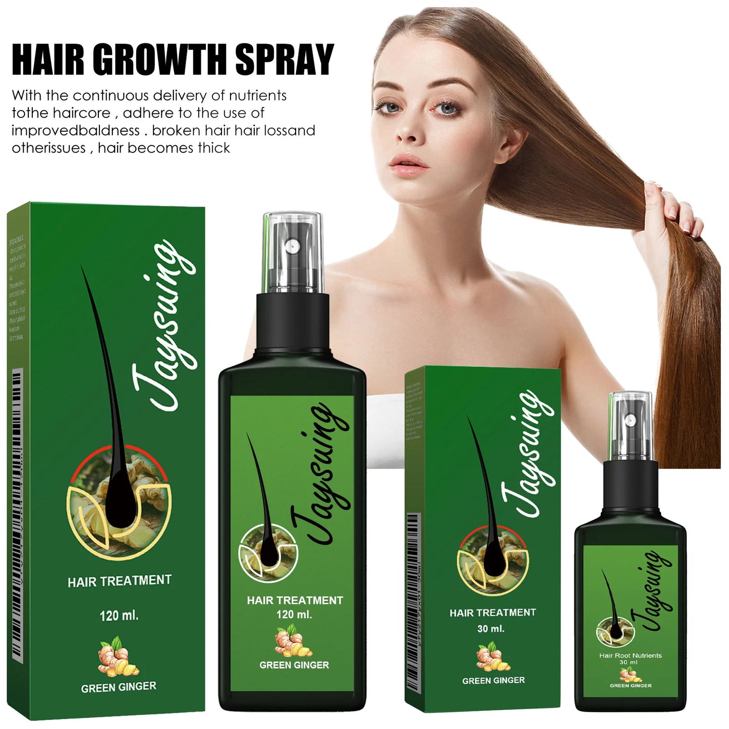 Ginger Hair Growth Spray – Scalp Nourishing Treatment for Thicker, Healthier Hair