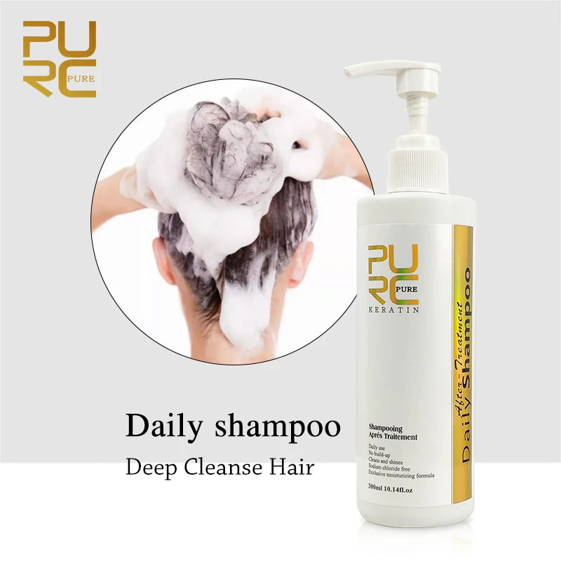 PURC Hair Purifying Shampoo Conditioner Keratin Straightening Treatment Cleaning Soft Smooth Hair Scalp Hair Care Salon Products