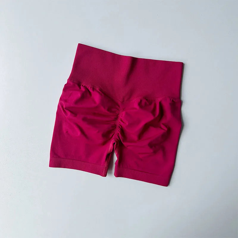 Women’s Peach Hip Lifting Sports Shorts – High Waist, Slim Fit, Quick-Dry Running & Gym Shorts for Body Shaping