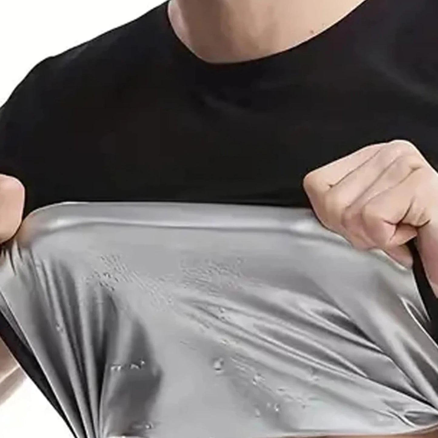Men’s Sauna Sweat T-Shirt – Body Shaper Short Sleeve Gym Workout Tee for Maximum Sweat & Performance