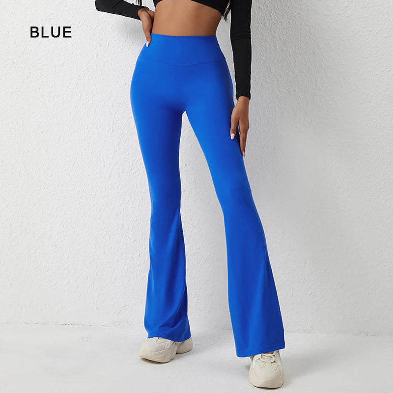 DIAS FIT JOY Peach flared pants for women's yoga high waisted and hip lifting tight pants wide leg fitness pants quick drying