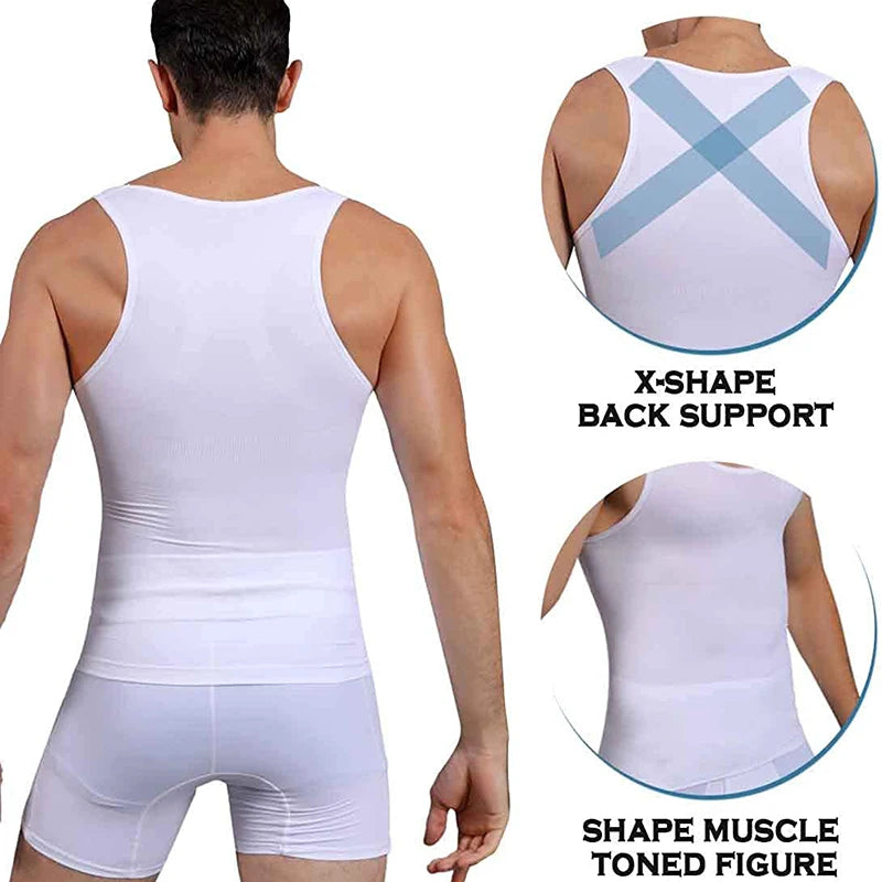 Men’s Slimming Shapewear Vest – Compression Shirt for Abs & Abdomen Control