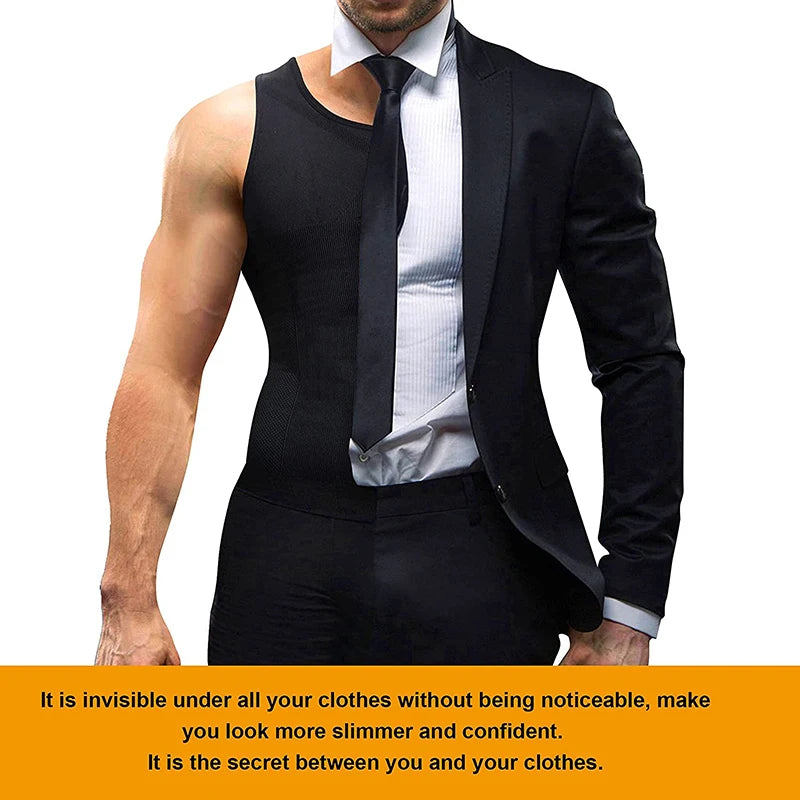 Men’s Slimming Shapewear Vest – Compression Shirt for Abs & Abdomen Control