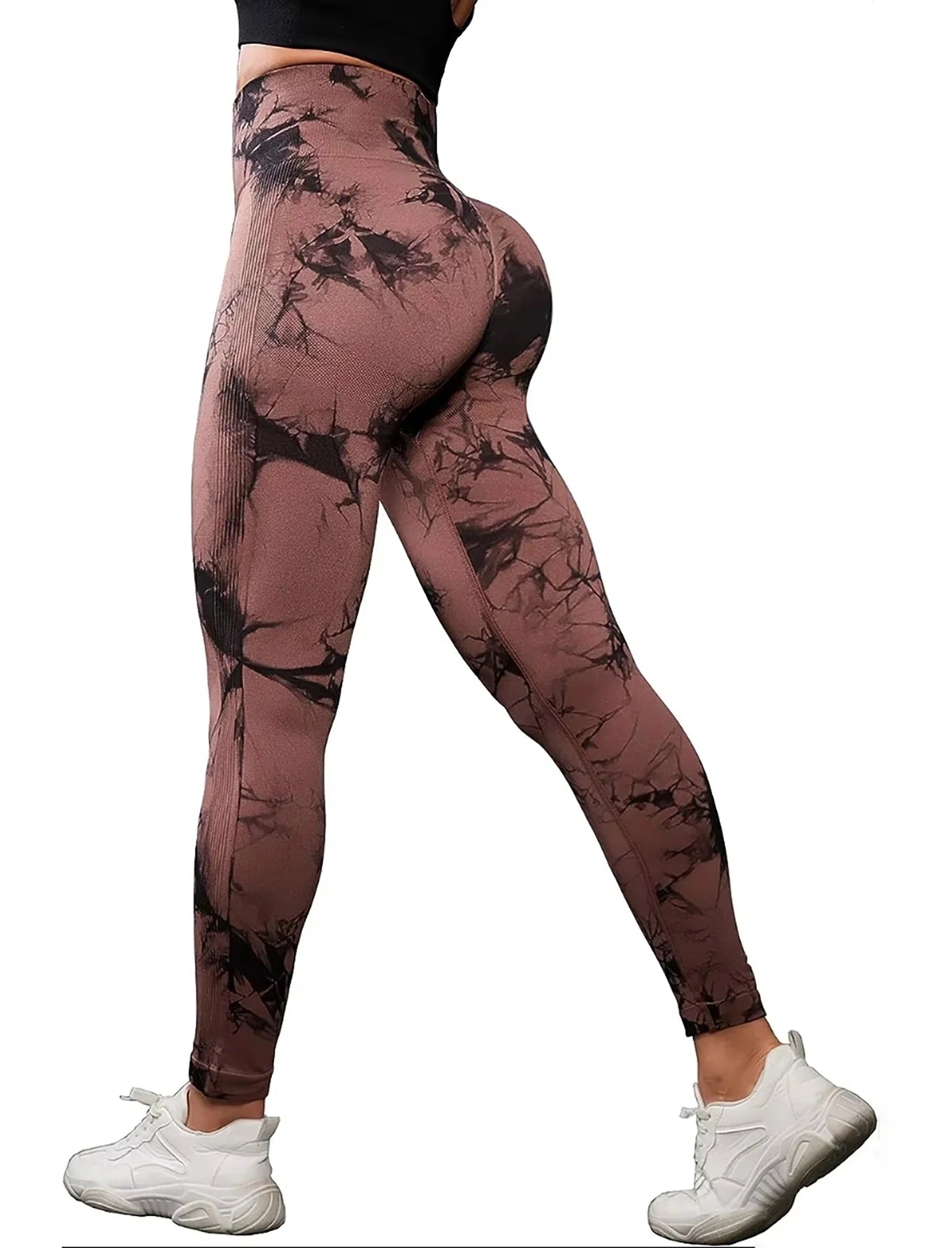 Women’s High-Waist Hip-Lifting Tie-Dye Leggings – Seamless Workout & Yoga Pants