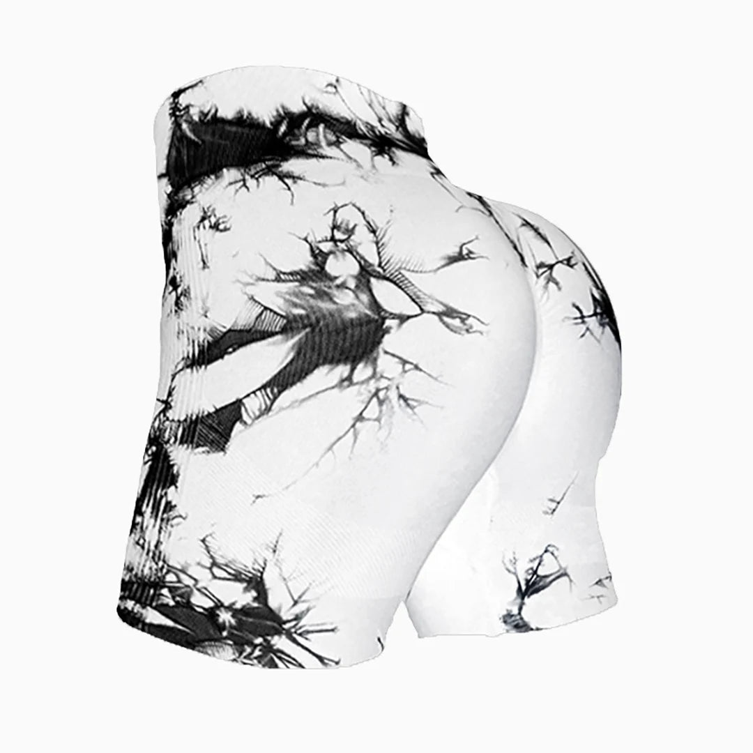 Women’s High Waist Butt Lift Seamless Leggings – Tie Dye Gym Shorts & Workout Pants
