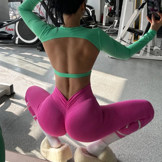Women’s High-Elastic Yoga & Fitness Leggings – Push-Up Gym Tights