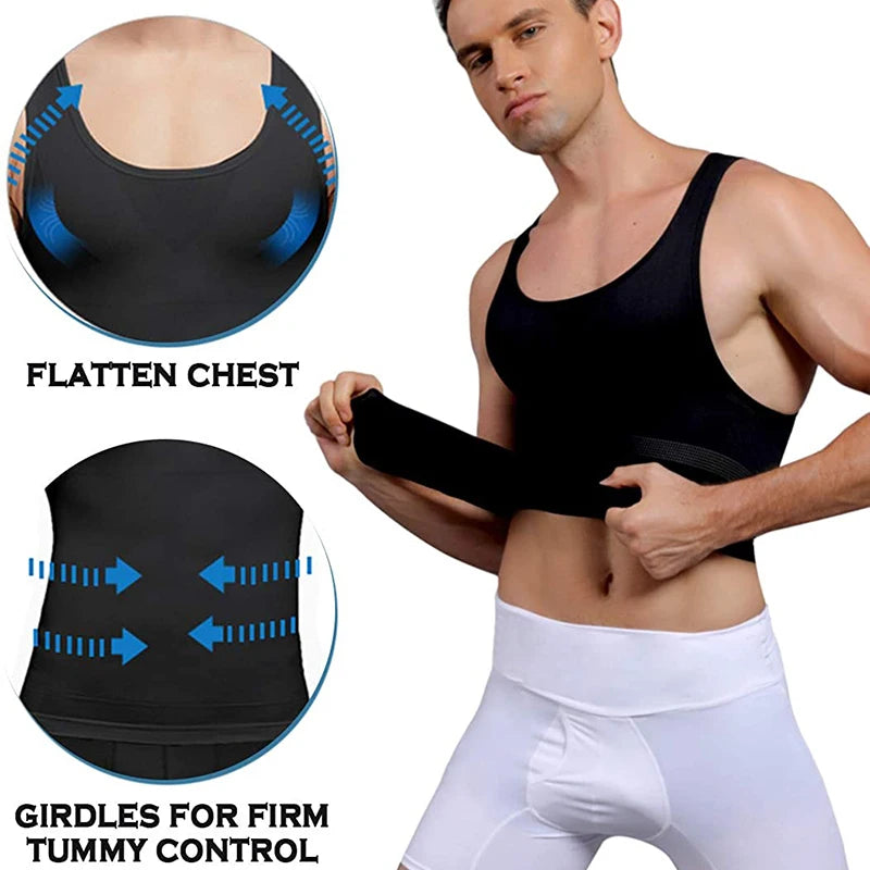 Men’s Slimming Shapewear Vest – Compression Shirt for Abs & Abdomen Control