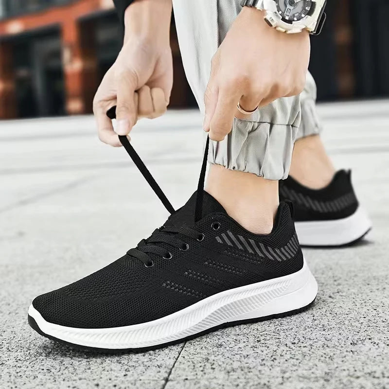 2025 Men's casual versatile shoes, fashionable sports shoes, breathable running shoes, outdoor walking training tennis shoes
