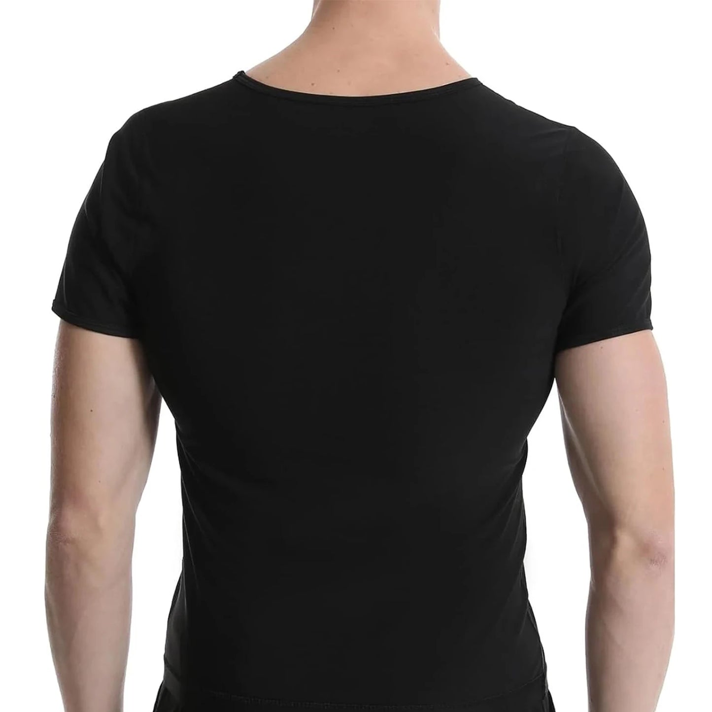 Men’s Sauna Sweat T-Shirt – Body Shaper Short Sleeve Gym Workout Tee for Maximum Sweat & Performance