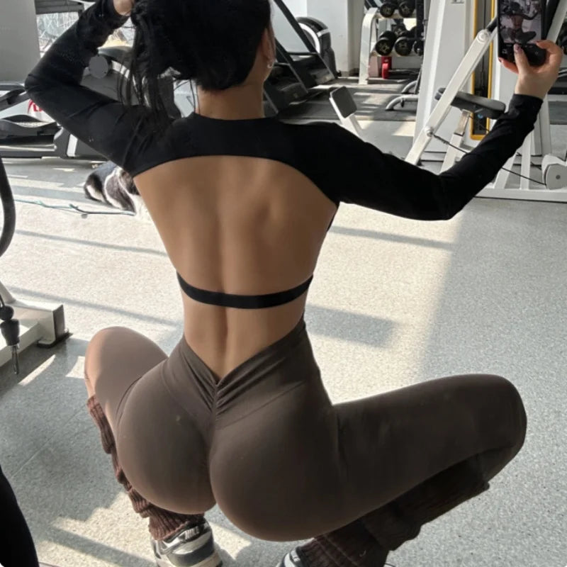 Women’s High-Elastic Yoga & Fitness Leggings – Push-Up Gym Tights