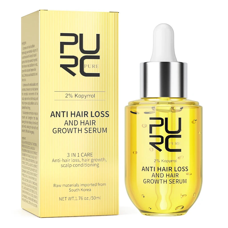 PURC Hair Growth Serum for Men Women Ginger Hair Regrowth Thicken Thinning Hair Loss Treatment Hair Care