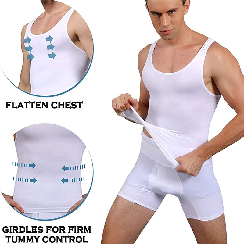 Men’s Slimming Shapewear Vest – Compression Shirt for Abs & Abdomen Control
