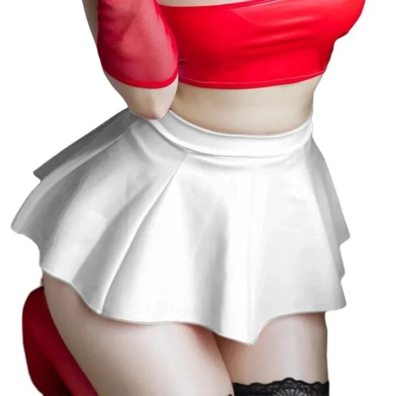 “Sexy & Stylish PU Leather Mini Skirt – Perfect Clubwear Look That Stands Out | 449B”